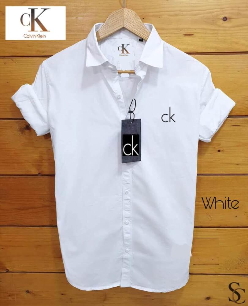 Calvin Klein Twill Plain White Shirt – MRk Store