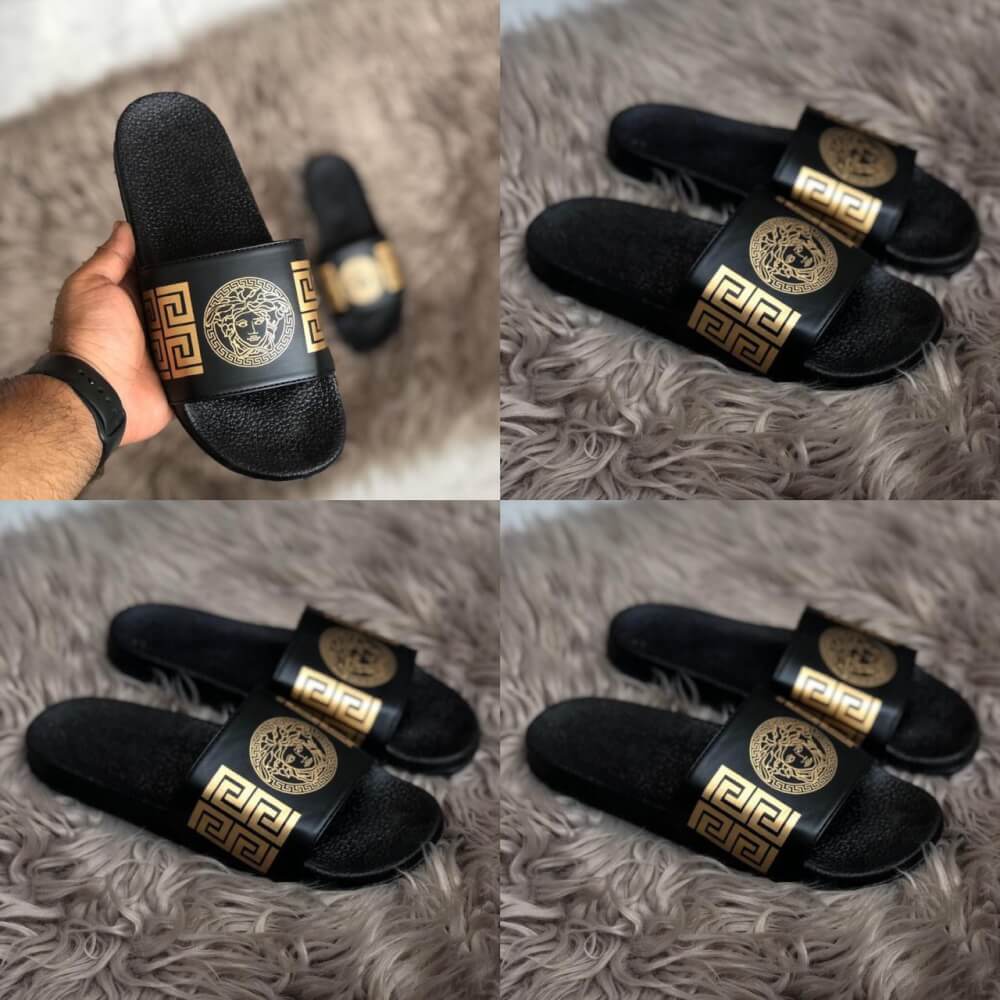 Versace mens slippers sale new arrivals