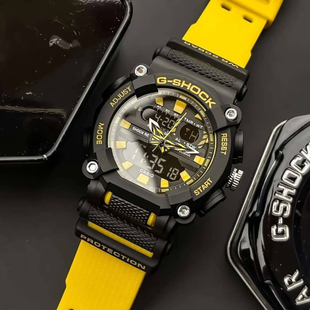 G shock watches store yellow