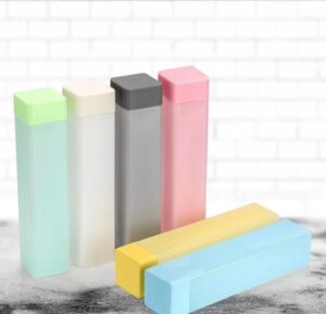 Plastic Fridge Square Water Bottle with Soft Mat Finish 3 Pcs