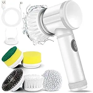 Multi-Functional 5 in 1 Magic Brush with 3 Heads, Effortless Cleaning & Brushing