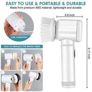 Multi-Functional 5 in 1 Magic Brush with 3 Heads, Effortless Cleaning & Brushing - Image 4