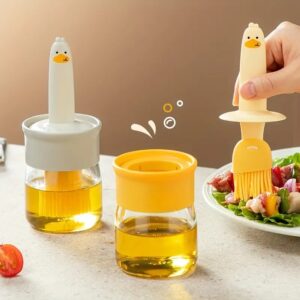 Oil Dispenser with Cute Duck Silicone Brush