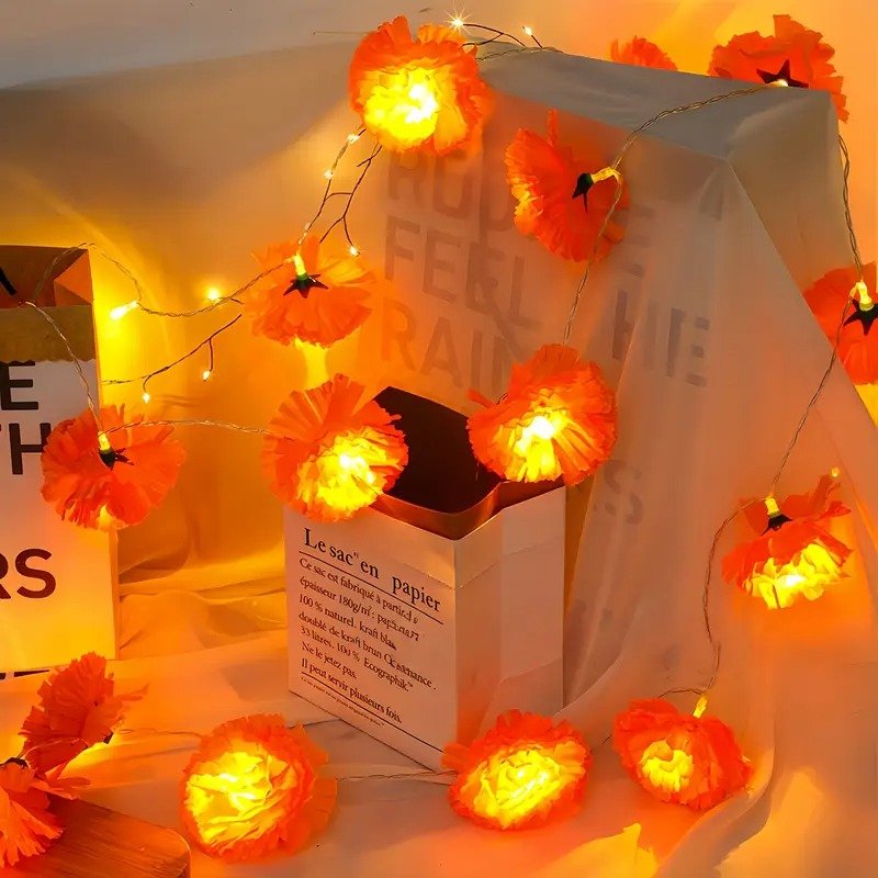 Artificial Flowers Coloured String Light