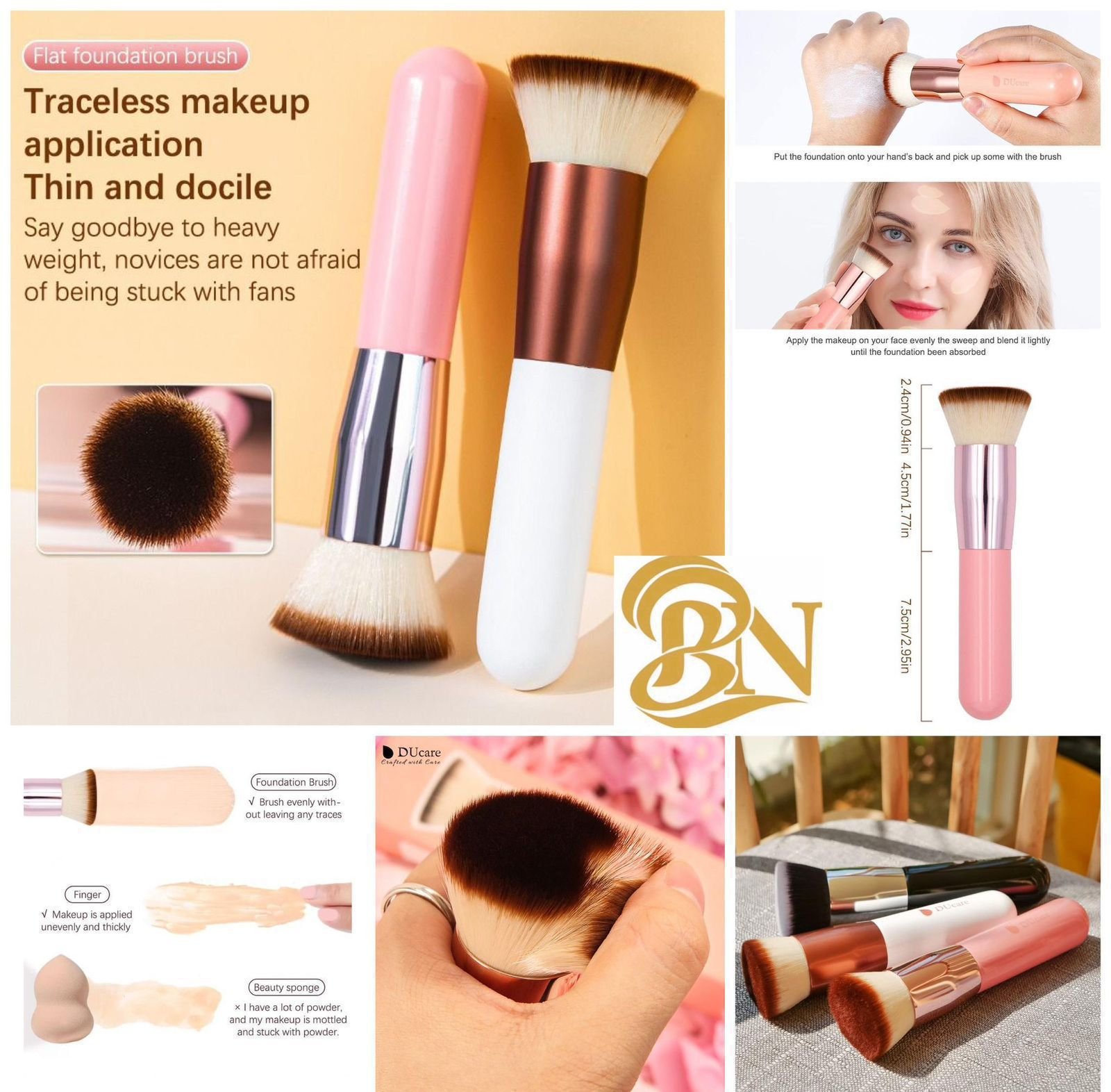 1Pcs Pro Big Size Flat Makeup Blush Brush