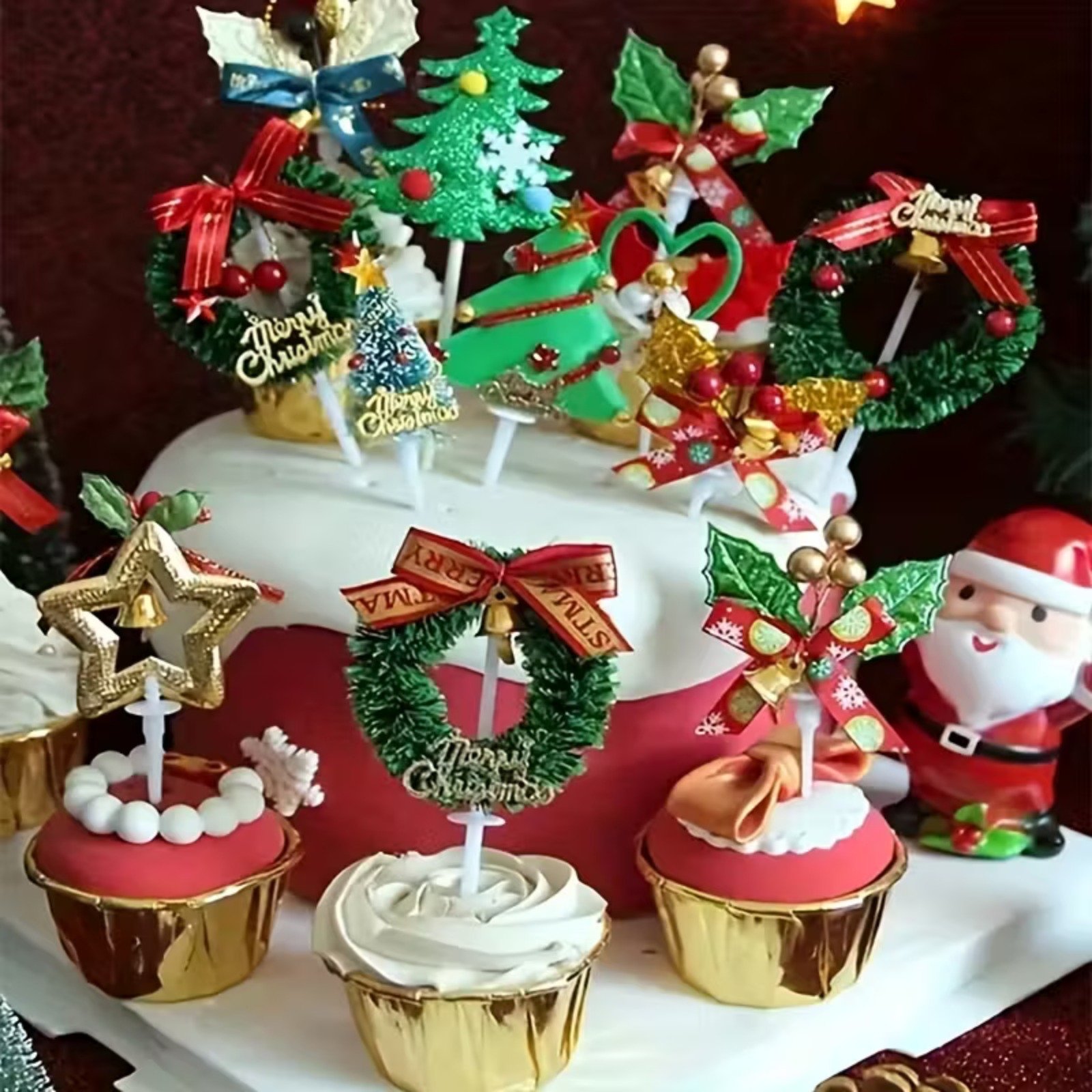 Christmas Cake Topper (Pack of 7) - Image 3