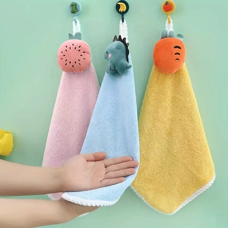 Soft Hangable Hand Towel (3-D Pattern)