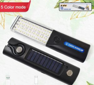 Solar Chargeable 5 Mode Light Magnetic Torch Light
