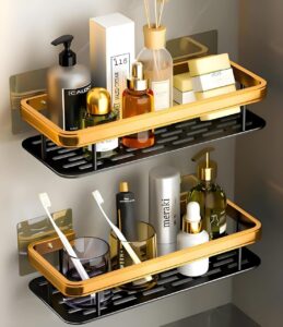Aluminum Shower Caddy Shelf (Golden)