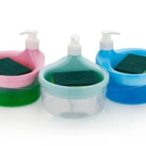 2 in 1 Wave Liquid Soap Dispenser Pump with Scrubber
