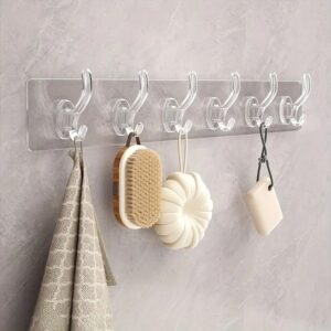 6 Strips Transparent Hook