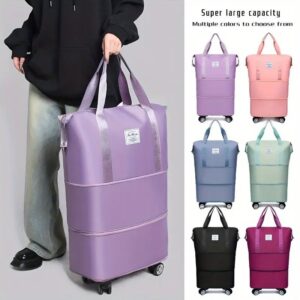 Expandable Travel Shopping With 4 Wheel