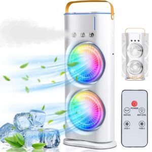 Double Fan Mini Cooler With Mist