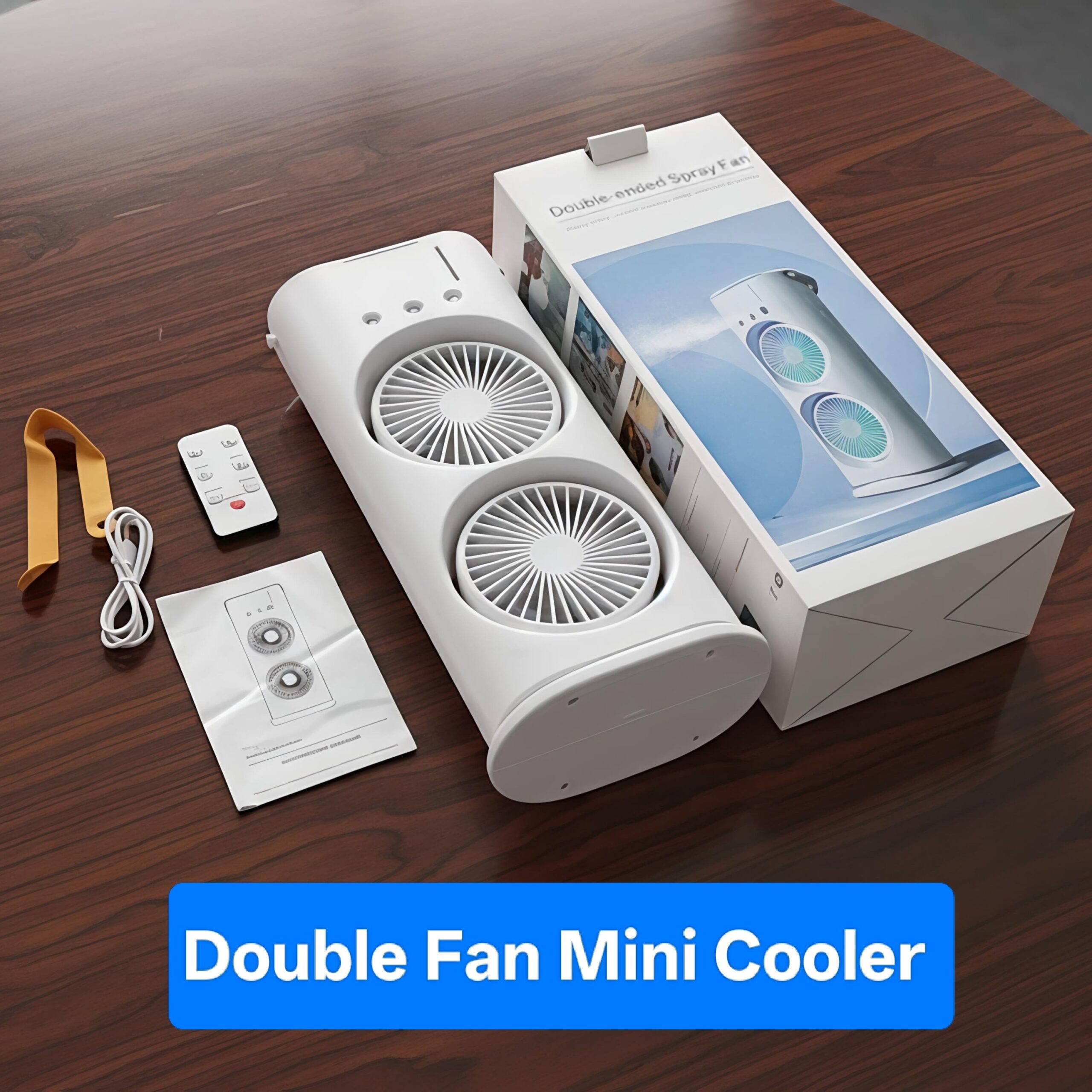 Double Fan Mini Cooler