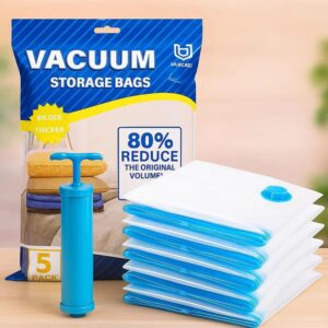 Vacuum Storage Bag Set of 5 plus Pump - pace-saving sealable bags