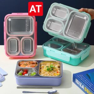 Bento 3 Compartment Stainless Steel Lunch Box