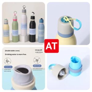 Aesthetic pastel bottle with 2 way drinking