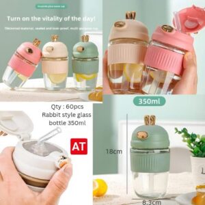 Glass Sipper With Rabbit Design