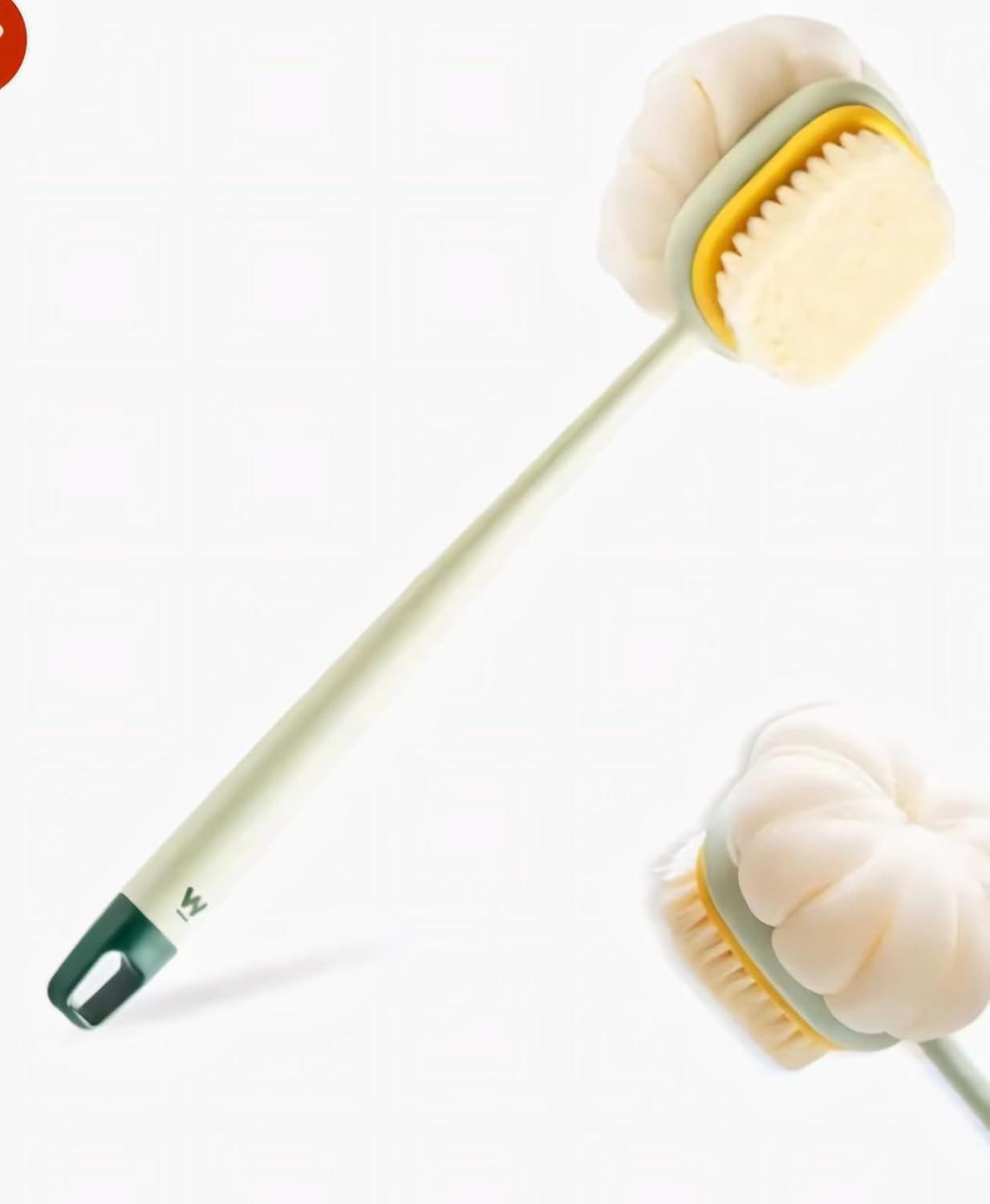 "Long handle bath body brush for back scrubbing and skin exfoliation"