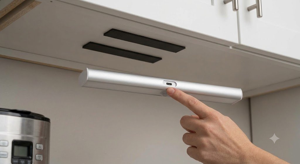 Rechargeable Motion Sensor LED Strip Light for Wardrobe & Kitchen - Image 3