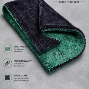 1100 GSM Dual Twist Microfiber Car Cleaning Cloth & Drying Towel