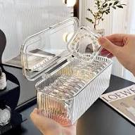 Large Acrylic Jewellery Storage Set Box (10 Compartments) - Image 2