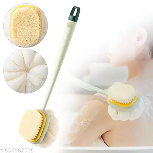 "Long handle bath body brush for back scrubbing and skin exfoliation"