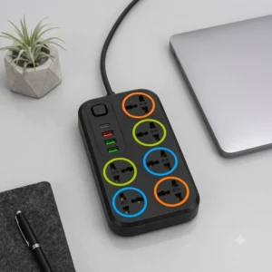9 in 1 Extension Board with USB Ports & Surge Protector | Multi-Plug Socket Power Strip