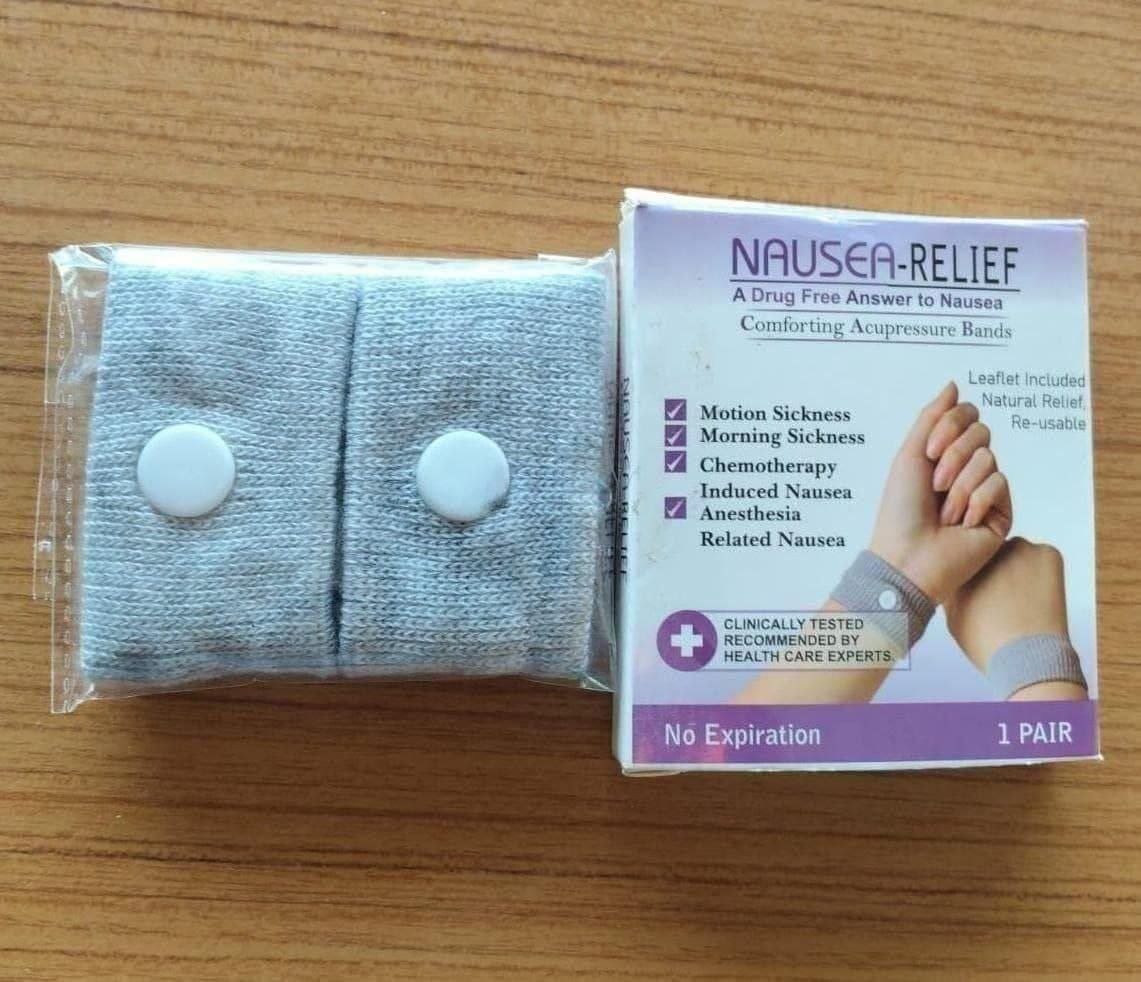 Anti Nausea Motion Sickness Band | Acupressure Travel Wristband (1 Pair)