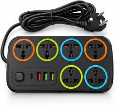 9 in 1 Extension Board with USB Ports & Surge Protector | Multi-Plug Socket Power Strip - Image 2