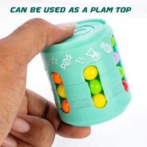 2-in-1 Rotating Magic Bean Puzzle Cube & Fidget Spinner Toy for Kids and Adults