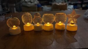 Mix Design Golden Jari Diya Set of 6 – Decorative Festive & Home Decor Diyas