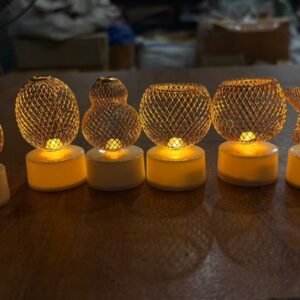 Mix Design Golden Jari Diya Set of 6 – Decorative Festive & Home Decor Diyas